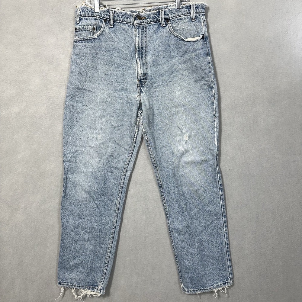 Vtg‎ Levi's USA Light Wash Thrashed Blue Jeans Mens Size 38x30 ( Fits 36x30)